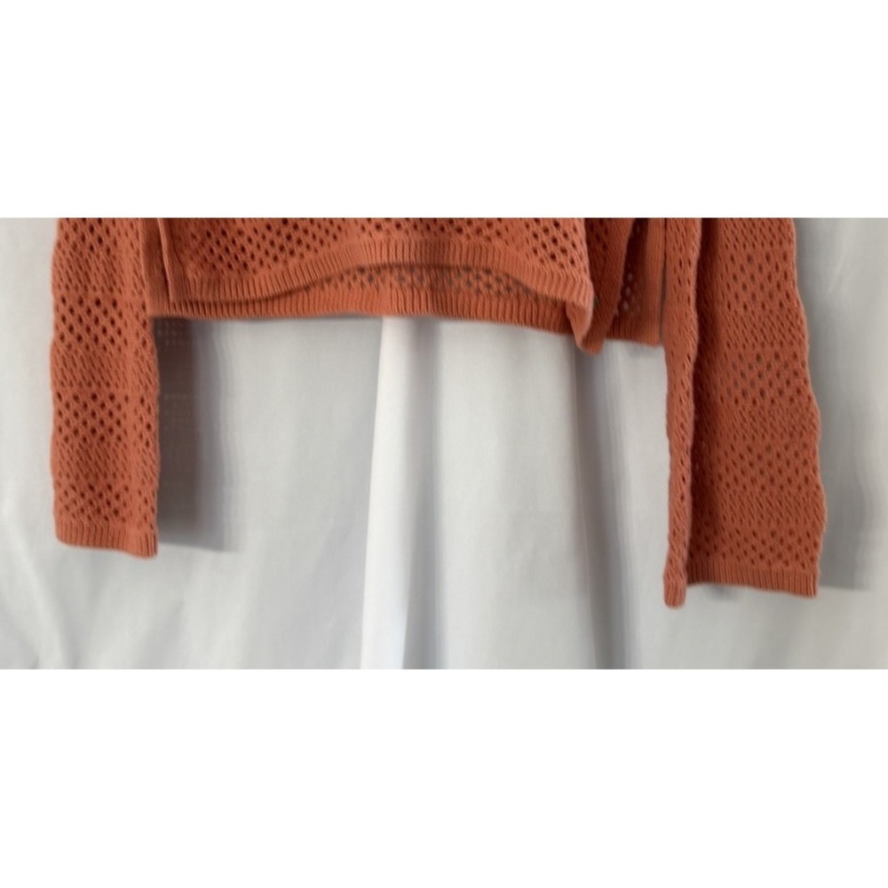 NWT Roxy After Beach Break‎ Womens Long Sleeve Crochet Sweater Coral Size Small - Picture 3 of 13
